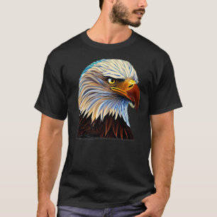Bald Eagle imprint american bird graphic ar T-shirt