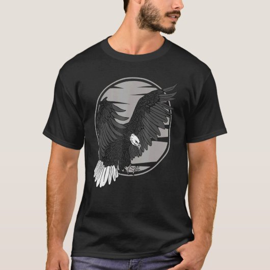 Bald Eagle Imprint North American Patriotic Bird R T-shirt (Voorkant)