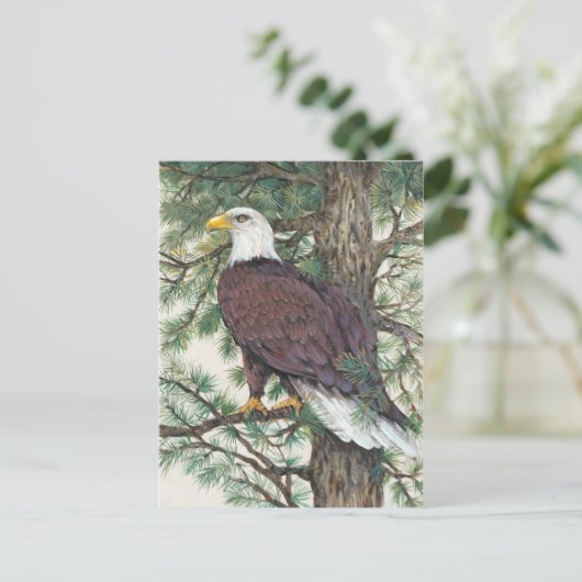 Bald Eagle in Branch Briefkaart (Staand voorkant)