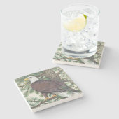 Bald Eagle in Branch Stenen Onderzetter (Zijkant)