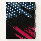 Bald Eagle in de Amerikaanse vlag Abstract op lede Notitieboek (Achterkant)