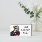 Bald Eagle in de Amerikaanse vlag Visitekaartje (Staand voorkant)