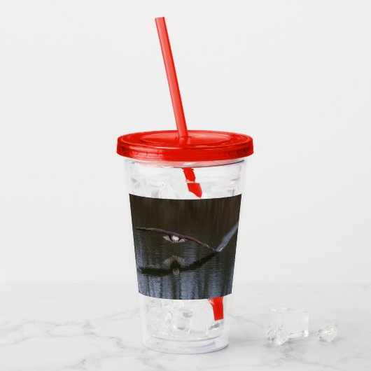 Bald Eagle in Flight Acryl Drinkbeker (Voorkant ijs)