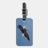 Bald eagle in flight bagagelabel (Voorkant verticaal)