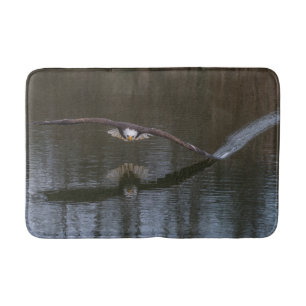 Bald Eagle in Flight Bath Mat