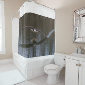 Bald Eagle in Flight Douchegordijn (In situ)