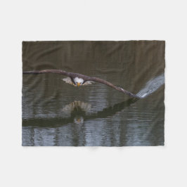 Bald Eagle in Flight Fleece Deken