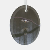 Bald Eagle in Flight Glas Ornament (Voorkant Rechts)