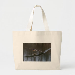 Bald Eagle in Flight Grote Tote Bag