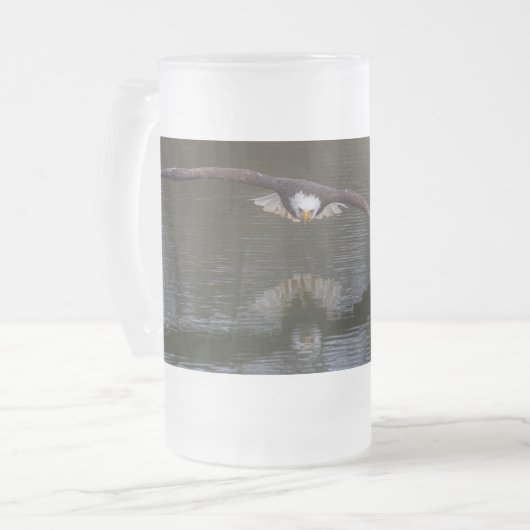 Bald Eagle in Flight Matglas Bierpul (Voorkant links)