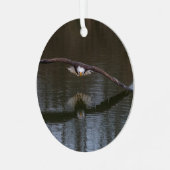 Bald Eagle in Flight Metalen Ornament (Voorkant links)