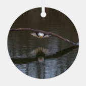 Bald Eagle in Flight Metalen Ornament (Achterkant)