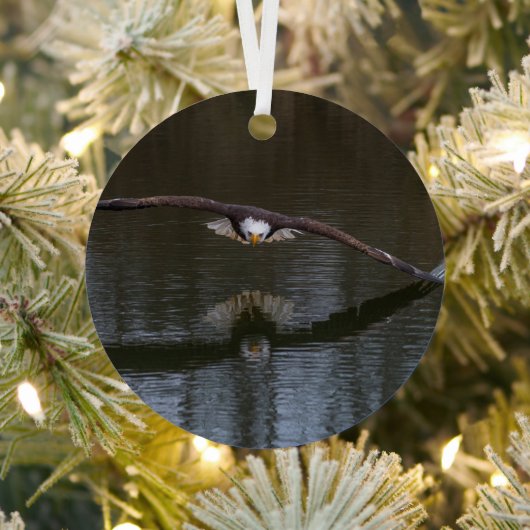 Bald Eagle in Flight Metalen Ornament (Insitu)