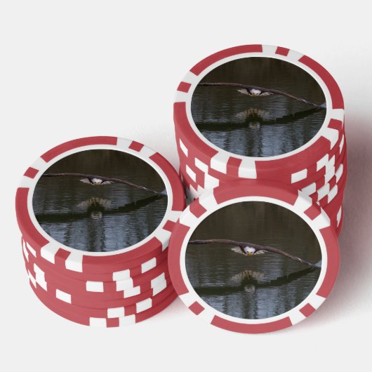 Bald Eagle in Flight Poker Chips (Opstapeling)