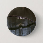 Bald Eagle in Flight Ronde Button 5,7 Cm (Voorkant)