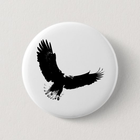 Bald Eagle in Flight Ronde Button 5,7 Cm (Voorkant)