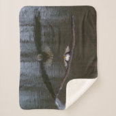 Bald Eagle in Flight Sherpa Blanket Deken (Voorkant)