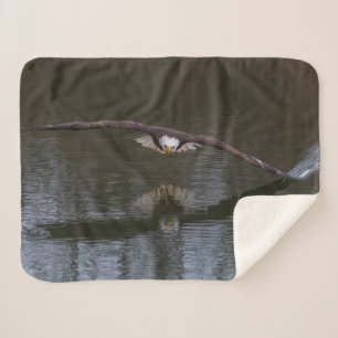 Bald Eagle in Flight Sherpa Blanket Deken
