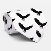 Bald Eagle in Flight Stropdas (Opgerold)