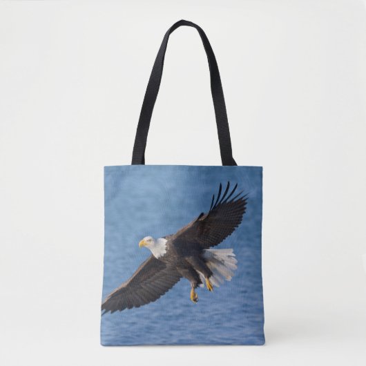 Bald eagle in flight tote bag (Voorkant)