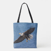 Bald eagle in flight tote bag (Achterkant)