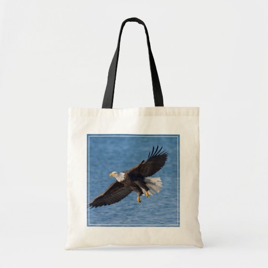 Bald eagle in flight tote bag (Voorkant)