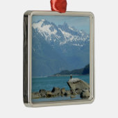 Bald Eagle in Skagway Alaska Metalen Ornament (Rechts)