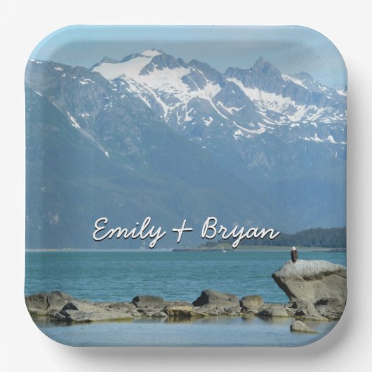 Bald Eagle in Skagway Alaska Papieren Bordje (Voorkant)