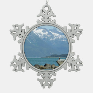 Bald Eagle in Skagway Alaska Tin Sneeuwvlok Ornament