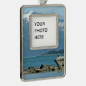 Bald Eagle in Skagway Alaska Verzilverd Omlijst Ornament (Rechts)