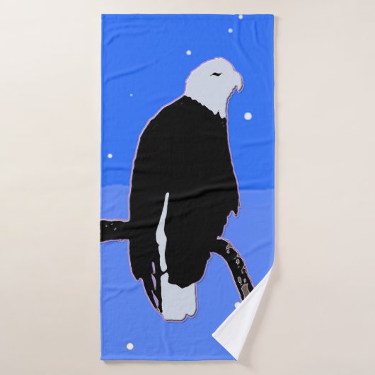 Bald Eagle in Winter - Originele Wilde Kunst Bad Handdoek (Badhanddoek)