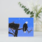 Bald Eagle in Winter - Originele Wilde Kunst Briefkaart (Staand voorkant)