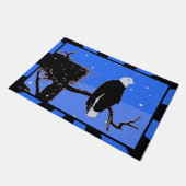 Bald Eagle in Winter - Originele Wilde Kunst Deurmat (Schuin)