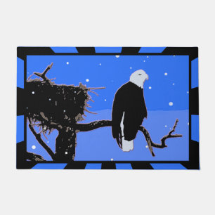 Bald Eagle in Winter - Originele Wilde Kunst Deurmat