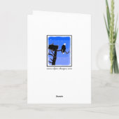 Bald Eagle in Winter - Originele Wilde Kunst Feestdagen Kaart (Achterkant)