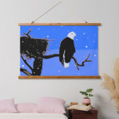 Bald Eagle in Winter - Originele Wilde Kunst Hangend Wandkleed (Slaapkamer)
