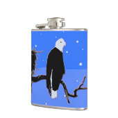 Bald Eagle in Winter - Originele Wilde Kunst Heupfles (Links)