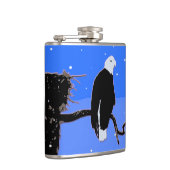 Bald Eagle in Winter - Originele Wilde Kunst Heupfles (Rechts)