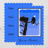 Bald Eagle in Winter - Originele Wilde Kunst Kaart (Voorkant / Achterkant)