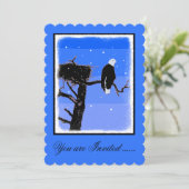 Bald Eagle in Winter - Originele Wilde Kunst Kaart (Staand voorkant)