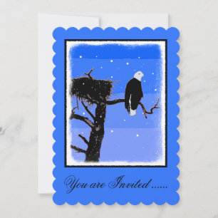 Bald Eagle in Winter - Originele Wilde Kunst Kaart