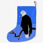 Bald Eagle in Winter - Originele Wilde Kunst Kleine Kerstsok (Achterkant)