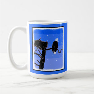 Bald Eagle in Winter - Originele Wilde Kunst Koffiemok