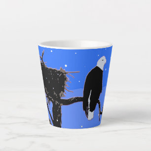 Bald Eagle in Winter - Originele Wilde Kunst Latte Mok