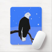 Bald Eagle in Winter - Originele Wilde Kunst Muismat (Met muis)