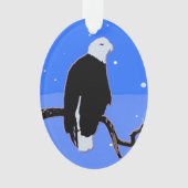Bald Eagle in Winter - Originele Wilde Kunst Ornament (voorkant)