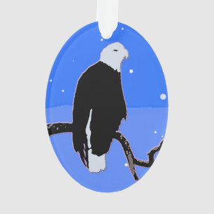 Bald Eagle in Winter - Originele Wilde Kunst Ornament