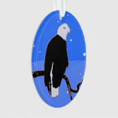Bald Eagle in Winter - Originele Wilde Kunst Ornament (voorkant)