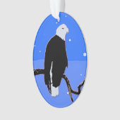 Bald Eagle in Winter - Originele Wilde Kunst Ornament (voorkant)