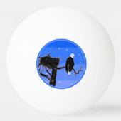Bald Eagle in Winter - Originele Wilde Kunst Pingpongbal (Achterkant)